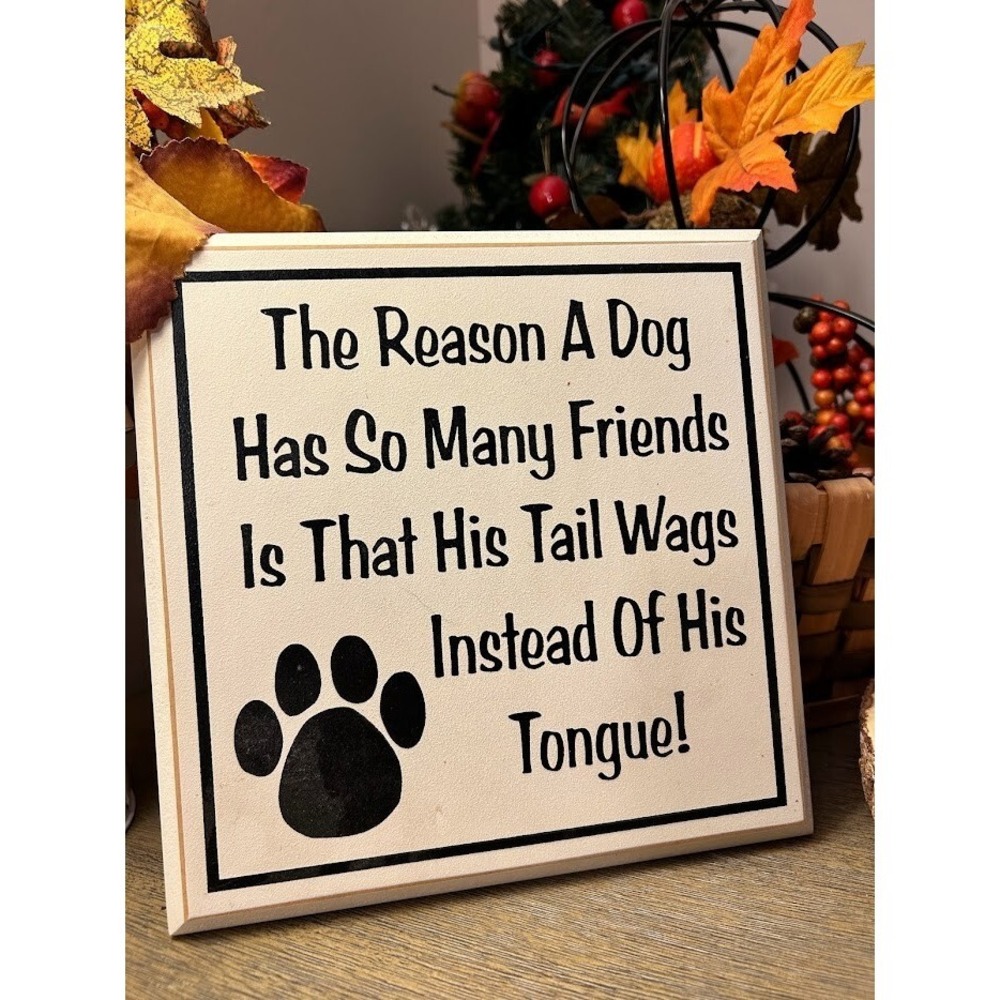 Wooden Sign Dog Lover Gift